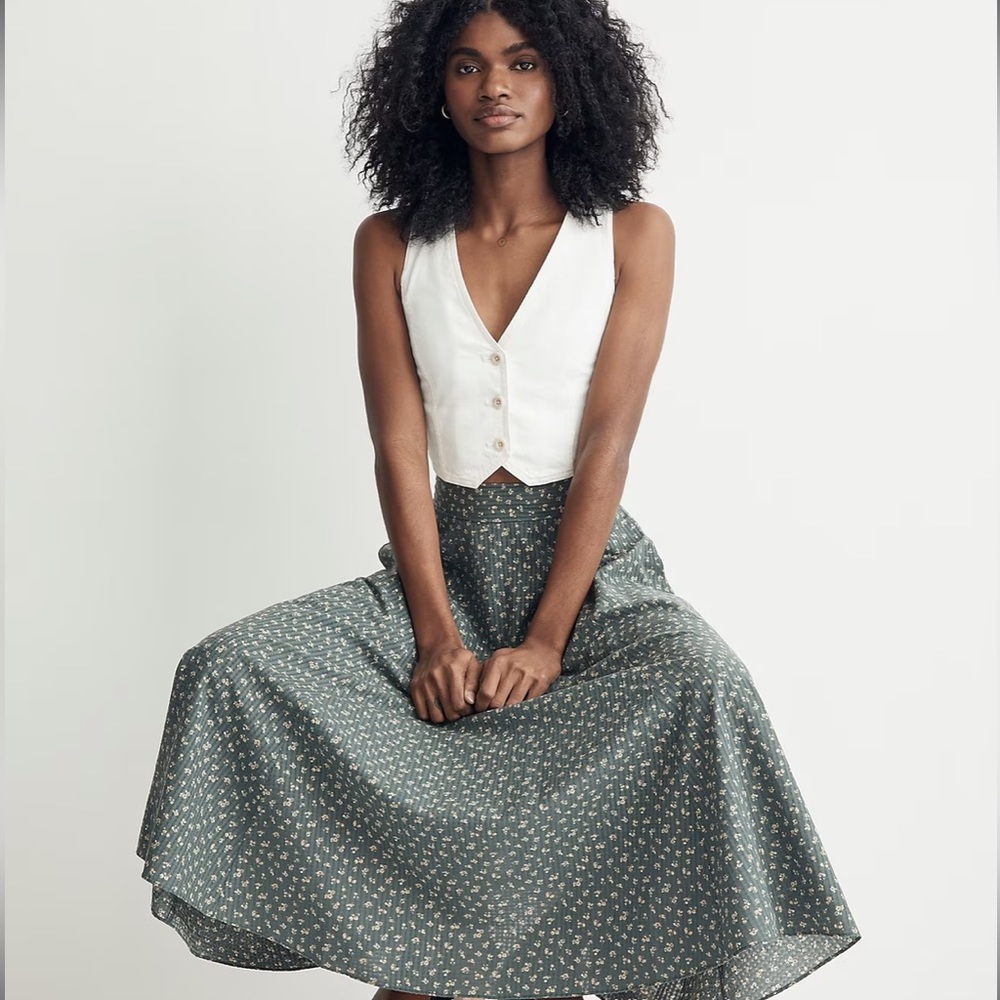 Madewell Cotton Voile Maxi Skirt in Bitsy Bouquet - 12